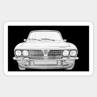 Triumph Dolomite Sprint 1970s British classic car monochrome Sticker